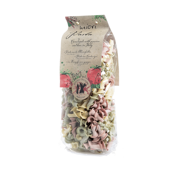 Riccioli tricolori | 500 g | bunte Pasta | Hartweizengrießpasta