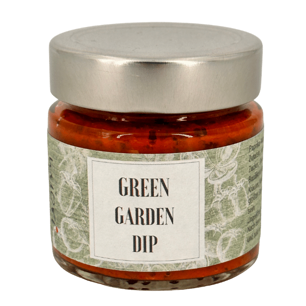 Green Garden Dip | 120 G | Paprika-Auberginen mit Nüssen Brotaufstrich | vegan