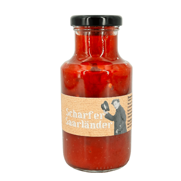 Scharfer Saarländer Sauce | Sauce mit Jalapeñoschoten | 250 ml | vegan